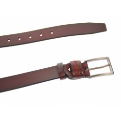 Curea barbati eleganta, din piele naturala, maro 3.5 cm - DR1215M