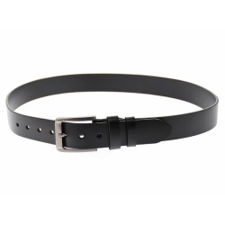 Curea barbati eleganta, din piele naturala, neagra 3.5 cm - DR1245N