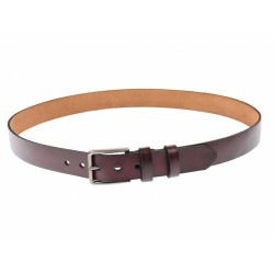 Curea barbati eleganta, din piele naturala, visinie 3.5 cm - DR1250VIS