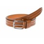 Curea barbati eleganta, din piele ecologica, maro 3.5 cm - DR1520M