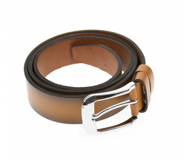 Curea barbati eleganta, din piele naturala, maro coffee 3.5 cm - DR1530M