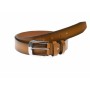 Curea barbati eleganta, din piele naturala, maro coffee 3.5 cm - DR1530M
