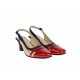 Pantofi dama decupati, eleganti, din piele naturala, cu toc mic - S301RBLBEJ