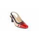 Pantofi dama decupati, eleganti, din piele naturala, cu toc mic - S301RBLBEJ