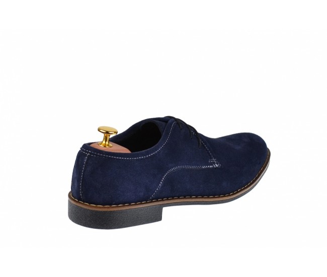 Oferta marimea 39, 42 Pantofi barbati casual din piele naturala bleumarin - L85BLVEL