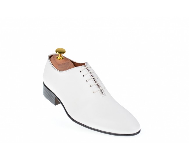 Pantofi barbati albi, eleganti din piele naturala - 024ABOX