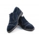 Pantofi barbati eleganti din piele naturala bleumarin P32BL