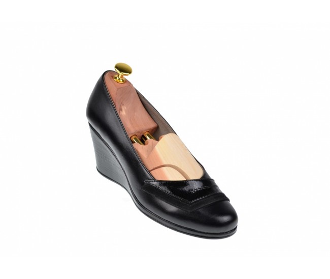 Pantofi dama din piele naturala cu platforme de 6cm - NA115NSPL