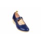 Pantofi dama din piele naturala cu arici, casual foarte comozi MALTA - P38BL