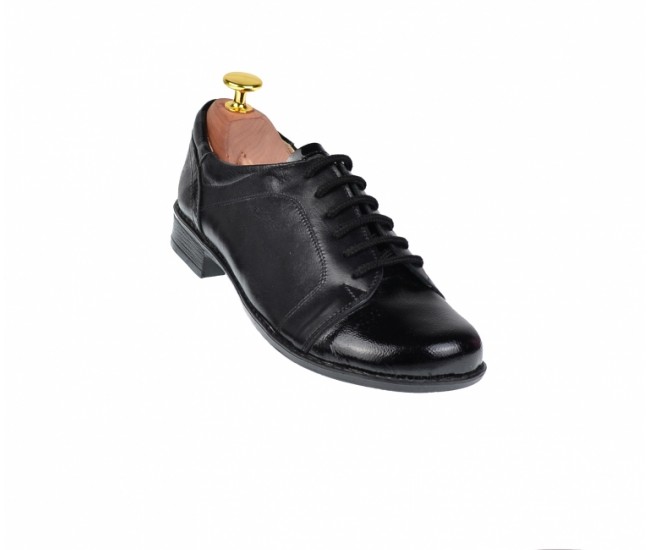 Pantofi dama negri casual din piele naturala, foarte comozi - Made in Romania P10NNL