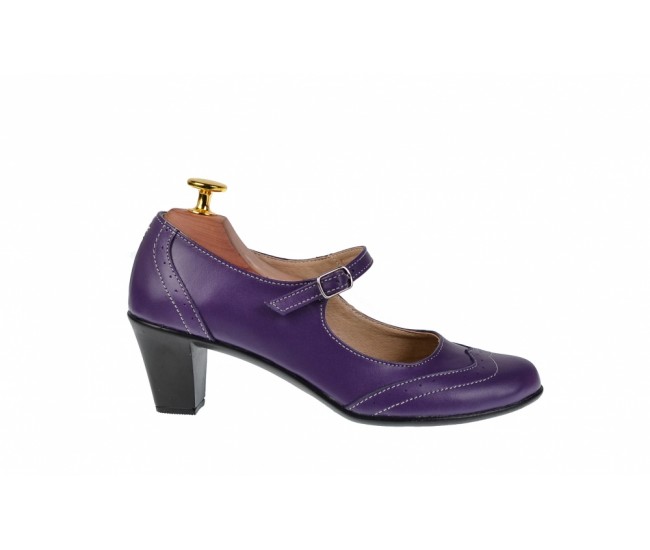 Pantofi dama grena, eleganti, din piele naturala - P104MOV