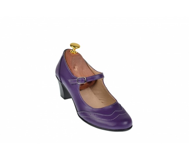 Pantofi dama grena, eleganti, din piele naturala - P104MOV