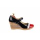 Pantofi dama, casual, din piele naturala, cu platforme de 7cm, foarte comozi - P60RAN2