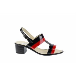 Sandale dama din piele naturala cu toc de 5cm - S7NR