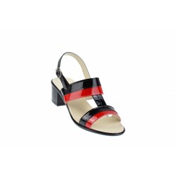 Sandale dama din piele naturala cu toc de 5cm - S7NR