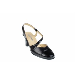 Pantofi dama decupati din piele naturala, cu toc de 7cm - S12NLAC