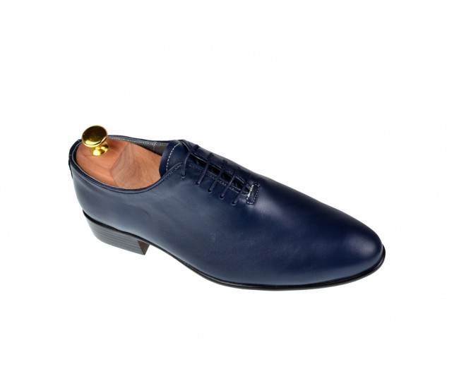Lichidare marimea 39, 41, 44 Pantofi barbati eleganti bleumarin din piele naturala - LENZOBLBOX