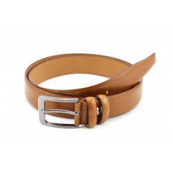 Curea barbati eleganta din piele naturala maro coniac DR136CON