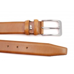 Curea barbati eleganta din piele naturala maro coniac DR136CON