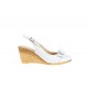 Pantofi dama albi din piele naturala, cu platforme de 8cm - Made in Romania