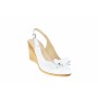 Pantofi dama albi din piele naturala, cu platforme de 8cm - Made in Romania