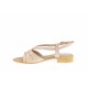 Sandale dama bej din piele naturala, platforme de 2cm - S36BEJ