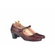 Pantofi dama eleganti din piele naturala grena - P104G