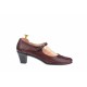 Pantofi dama eleganti din piele naturala grena - P104G