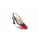 Pantofi dama decupati si eleganti din piele naturala, toc de 5 cm - S301GABL
