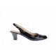 Pantofi dama eleganti, decupati din piele naturala, toc de 5 cm - S511NL