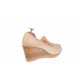 Oferta marimea 35 - Pantofi dama, casual ,din piele naturala bej cu platforma de 7 cm - MARA BEJ LP3550BEJ