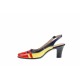 Pantofi dama eleganti, decupati, din piele naturala, toc de 5 cm - S301RBLG