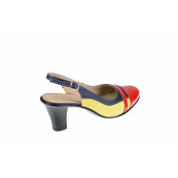 Pantofi dama, eleganti, decupati, din piele naturala, toc de 7cm - S301RBLG