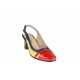 Pantofi dama eleganti, decupati, din piele naturala, toc de 5 cm - S301RBLG
