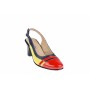 Pantofi dama, eleganti, decupati, din piele naturala, toc de 7cm - S301RBLG