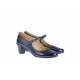 Pantofi dama eleganti din piele naturala bleumarin - P104BLBL