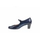 Pantofi dama eleganti din piele naturala bleumarin - P104BLBL