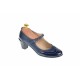 Pantofi dama eleganti din piele naturala bleumarin - P104BLBL