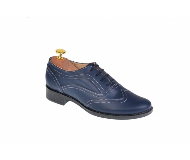 Pantofi dama bleumarin casual din piele naturala - P29BLBOX