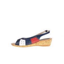 Sandale dama din piele naturala, cu platforma joasa - SMALTARABL