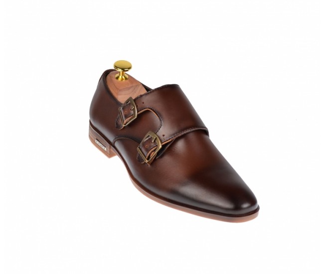 Pantofi barbati maro - eleganti din piele naturala - ELION17M
