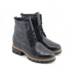 Oferta marimea 36, 37, 38 bocanci dama din piele naturala, imblaniti - LLOUISA 