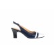 Pantofi dama decupati, eleganti, din piele naturala, cu toc - S301ABL