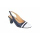 Pantofi dama decupati, eleganti, din piele naturala, cu toc - S301ABL