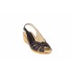 Sandale dama, din piele naturala, maro, cu platforma de 4cm - S52M