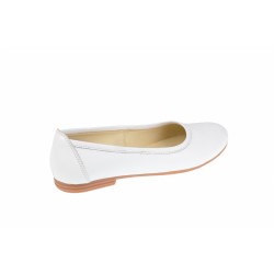 Balerini dama ,casual, din piele naturala alba - FLO3ALB