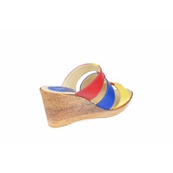 Saboti dama din piele naturala cu platforme de 8 cm - RO214GBR