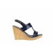 Sandale dama din piele naturala cu platforma de 10 cm S300LACBL