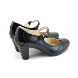 Pantofi dama eleganti din piele naturala, cu toc de 7cm - Made in Romania P13423NCROCO
