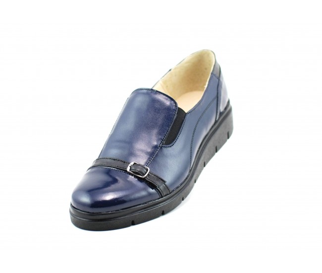 Pantofi dama casual din piele naturala, cu platforme - Made in Romania ROVI22BLM